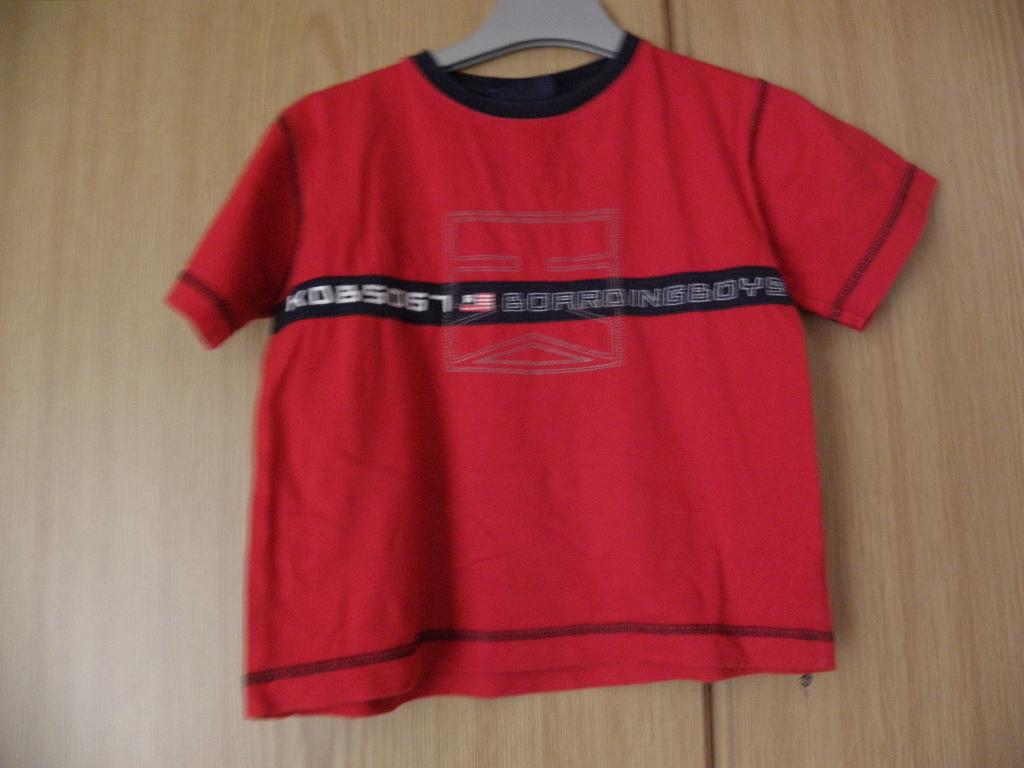 Goedkoop rood blauw katoenen college shirt KDBS mt 98/104, KDBS, Gebruikt, Ophalen of Verzenden, Shirt of Longsleeve