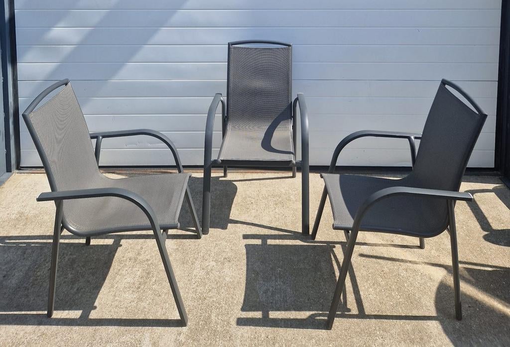 43 x Sediamo terrasstoelen horeca cafe stoelen terras grijs, Ophalen of Verzenden, Zo goed als nieuw, Grijs, Vijf, Zes of meer stoelen