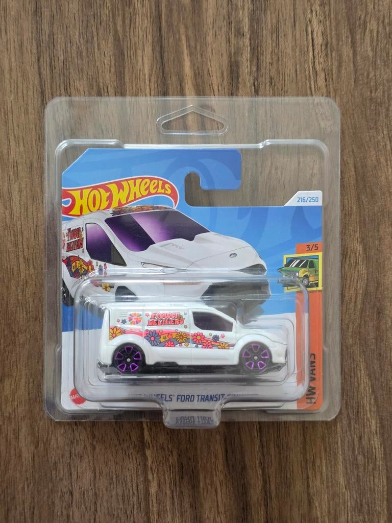 Hot Wheels Ford Transit Custom "Flower Power" busje Treasure, Ophalen