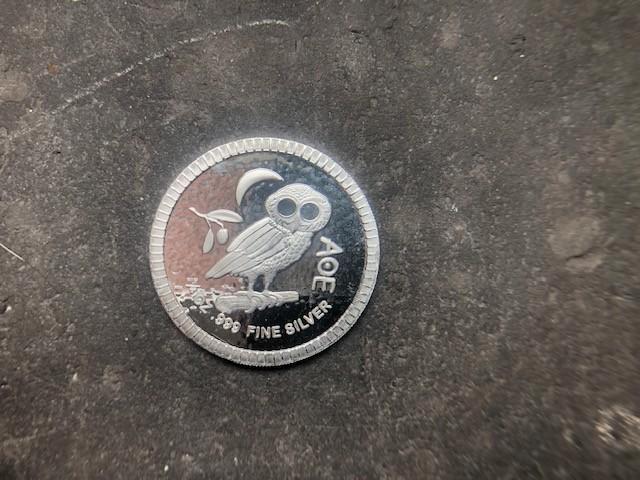 Rariteit - 2022 Niue Athenian Owl - 1/4 oz silver, Postzegels en Munten, Munten | Oceanië, Losse munt, Zilver, Ophalen of Verzenden