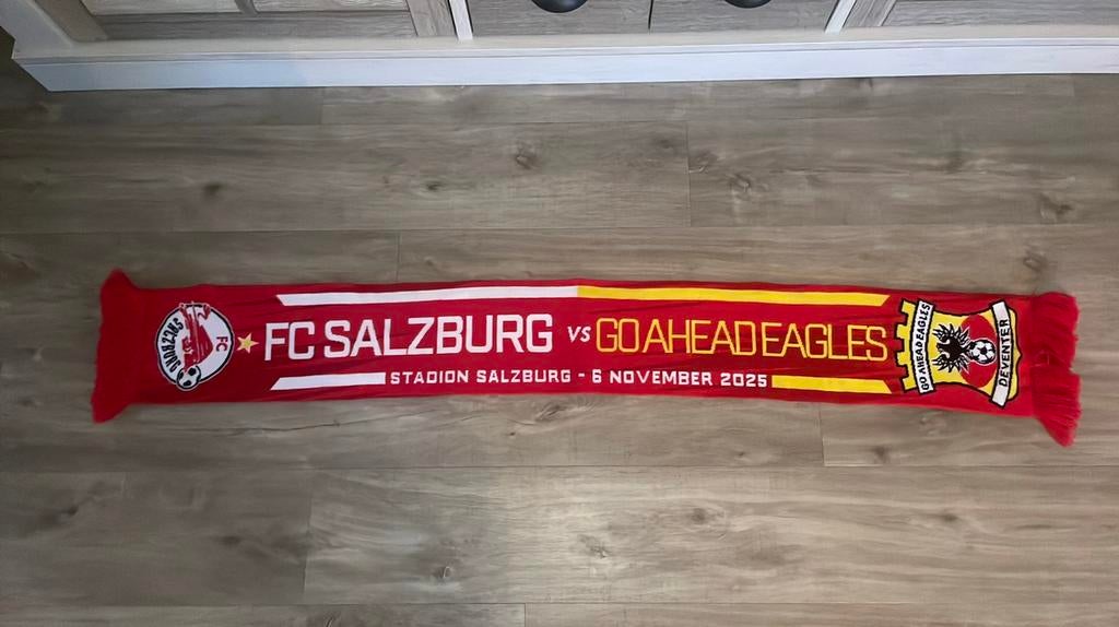 Fc Salzburg-Go Ahead Eagles Europa league sjaal, Ophalen of Verzenden, Zo goed als nieuw, Overige binnenlandse clubs, Vaantje of Sjaal