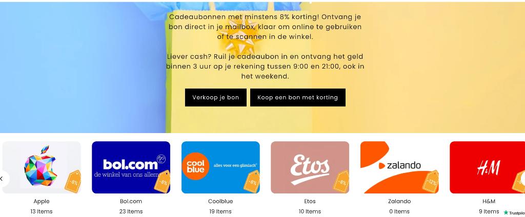 Cadeaubon verkopen? Wij kopen jouw ongebruikte bonnen in!, Eén persoon, Cadeaubon