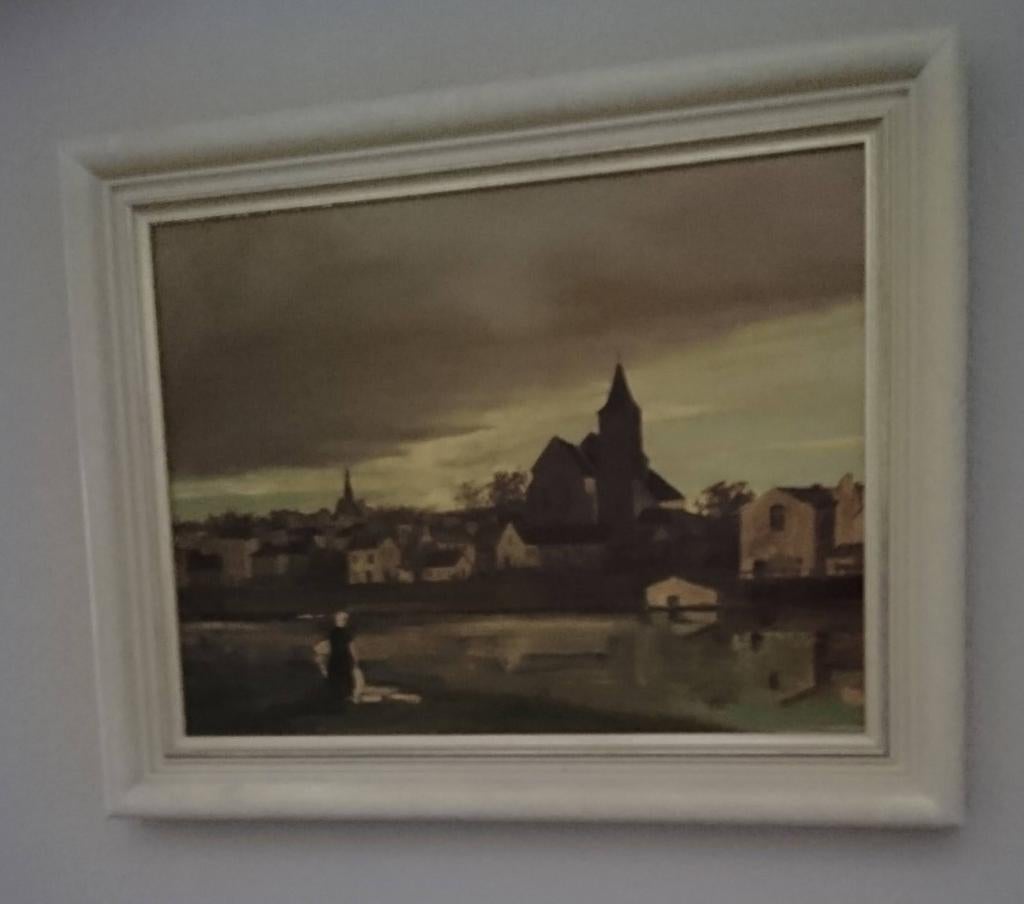 Mooi Klassiek Schilderij ,Olieverf op Doek +op maat Lijst.., Antiek en Kunst, Kunst | Schilderijen | Klassiek, Ophalen of Verzenden