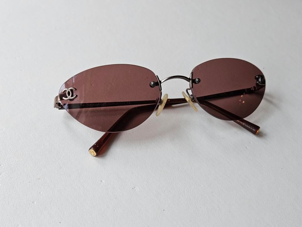 Vintage Chanel zonnebril, Ophalen, Bruin, Overige merken