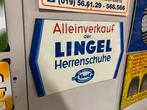 Vintage Lingel heren schoenen Emaille Reclamebord, Ophalen