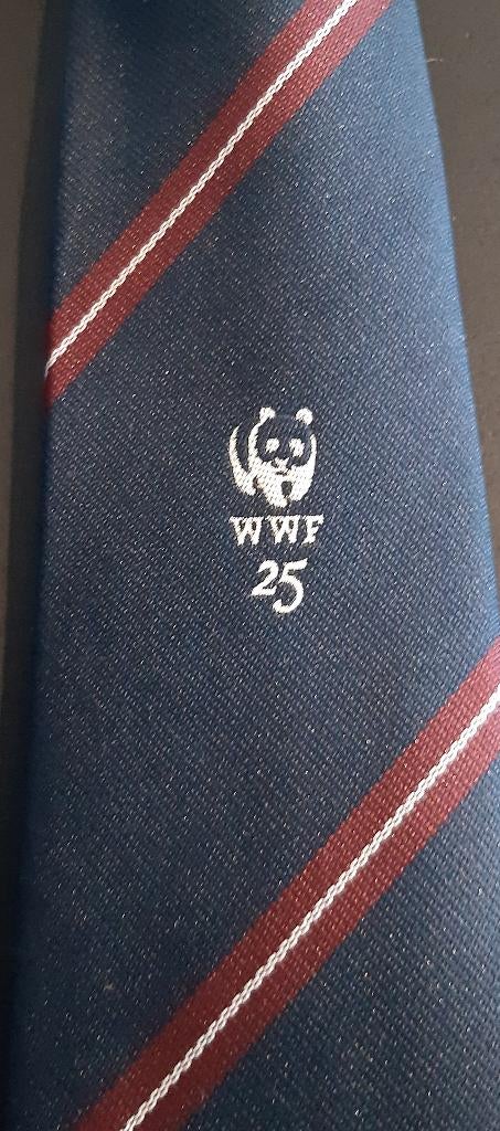 WNF Wereld Natuur Fonds stropdas 25 jaar WWF Panda blauw, Ophalen of Verzenden, Nieuw, Gebruiksvoorwerp