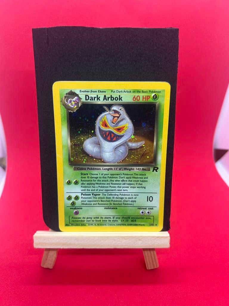 Dark Arbok Holo 2/82 Team Rocket WOTC Vintage, Ophalen of Verzenden, Zo goed als nieuw