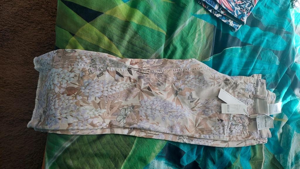 Nieuwe Cambrio broek, 7/8 , Claudia Sträter, maat 38, Maat 38/40 (M), Beige, Nieuw, Ophalen of Verzenden