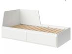 IKEA FLEKKE bedbank met 2 lades - wit - 80x200 cm, Ophalen, Wit, Tweepersoons, Zo goed als nieuw