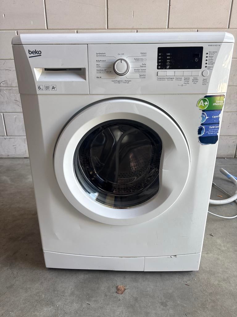 Beko WMB61431M Wasmachine 6kg 1400rpm A+, Witgoed en Apparatuur, Ophalen, Gebruikt, 85 tot 90 cm, 1200 tot 1600 toeren