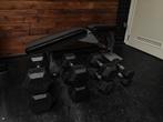 Dumbells & Bankje, Sport en Fitness, Fitnessmaterialen, Ophalen of Verzenden, Gebruikt, Fitnessbank