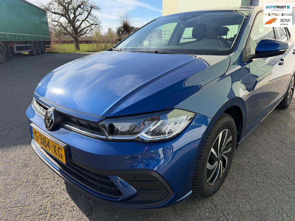 Volkswagen Polo 1.0 TSI Life Airco Navigatie Lm velgen, Auto's, Volkswagen, Voorwielaandrijving, Gebruikt, Euro 6, Blauw