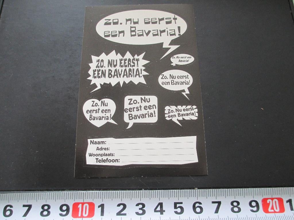 sticker set tekstballon zo, nu eerst een bavaria - bier *, Ophalen, Zo goed als nieuw