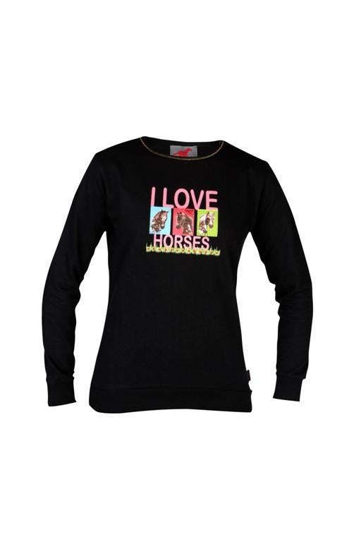 Zwarte Red Horse Fancy trui maat 152/164, Dieren en Toebehoren, Paardrijkleding, Kinderen, Dressuur, Nieuw, Ophalen of Verzenden