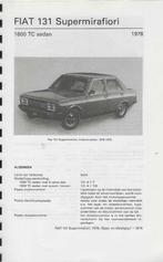 Fiat 131 Supermirafori 1978 autotechnisch-handboek, Verzenden