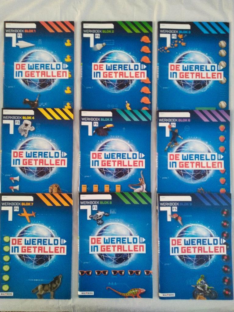 De Wereld in Getallen Groep 8 / 9 Werkboeken 7FS voor €50,00, Boeken, Ophalen of Verzenden, Nieuw, Overige niveaus, Overige vakken