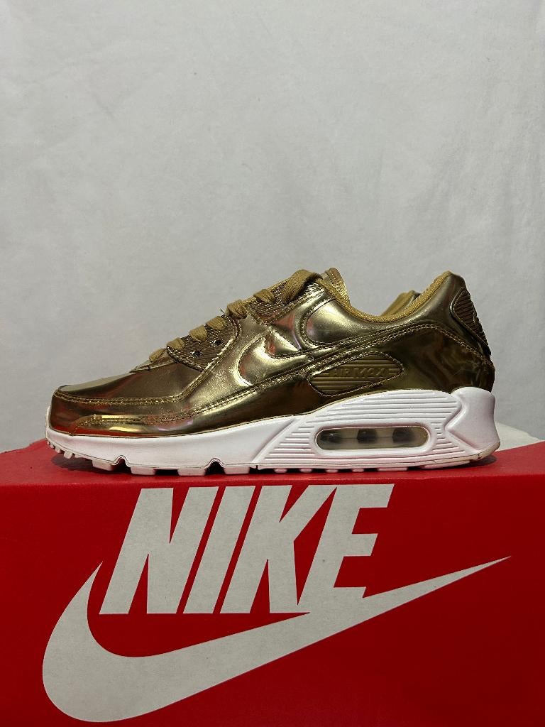 ALS NIEUW! Maat 42,5 - Nike Air Max 90 Metallic Gold
