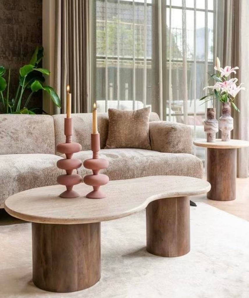 Richmond organische salontafel, Ophalen, 100 tot 150 cm, Nieuw, 50 tot 100 cm