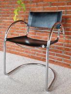 buisframe stoelen, Ophalen, Gebruikt, Zwart, Leer