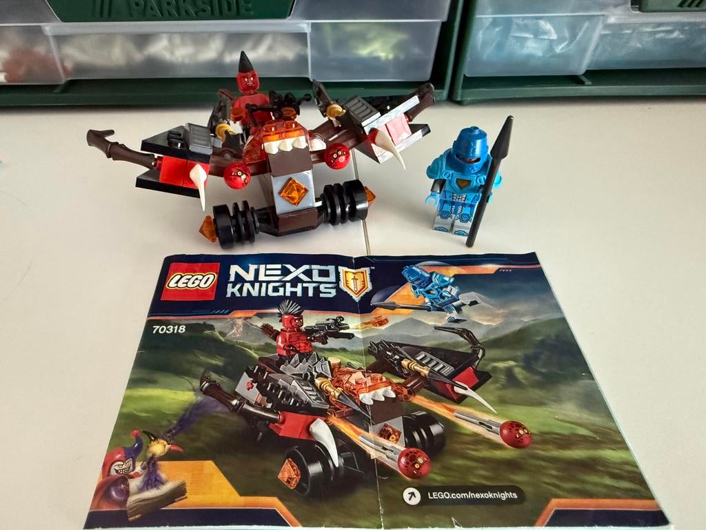 LEGO Nexo Knights 70318 The Glob Lobber, Compleet, Lego, Ophalen of Verzenden, Zo goed als nieuw