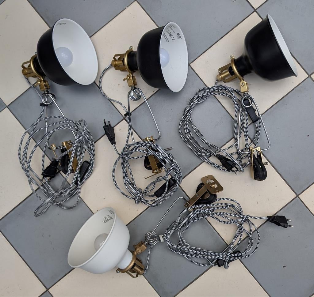 4 x Ikea Klem/Wand lamp: Ranarp i.z.g.st., Huis en Inrichting, Ophalen of Verzenden, Zo goed als nieuw, Metaal
