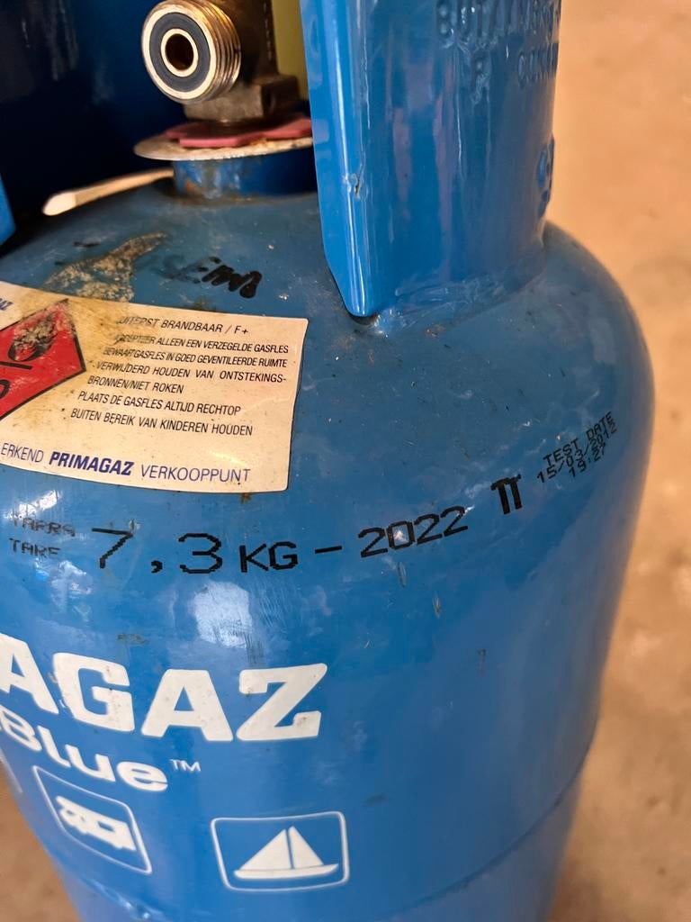 LEEG —-Primagaz EasyBlue gasfles 7,3 KG —-LEEG, Ophalen, Gebruikt