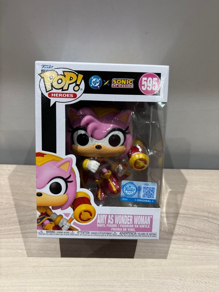 Funko Pop! Heroes #595 Amy as Wonder Woman Sonic x DC Vinyl, Funko Europe, Ophalen of Verzenden, Zo goed als nieuw, 4th floor, 1 Queen Caroline St, London W6 9YN, Verenigd Koninkrijk