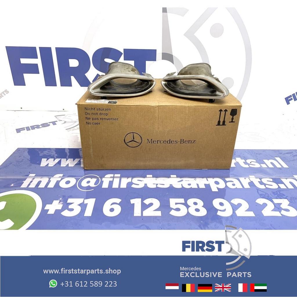 W205 C205 AMG LINE UITLAAT SIERSTUKKEN L/R Mercedes C Klasse, Gebruikt, -, Ophalen of Verzenden, -