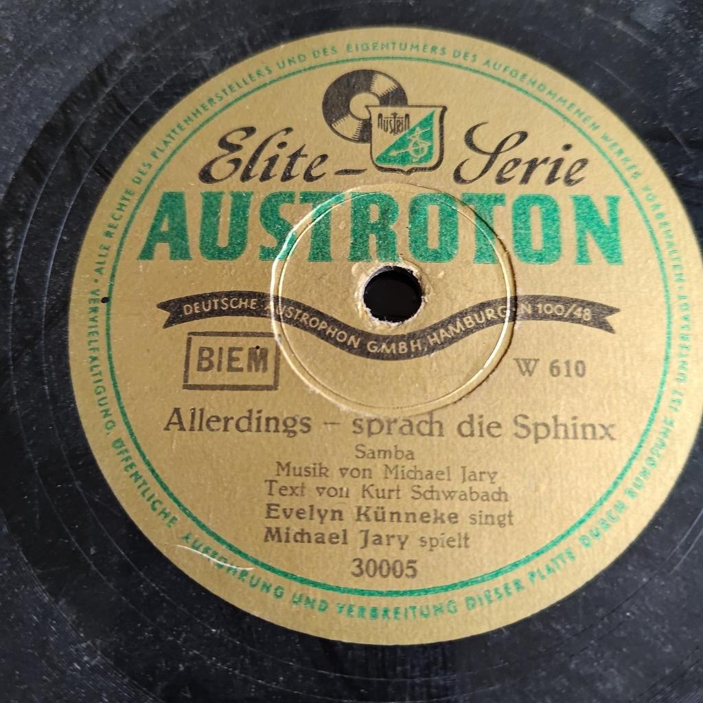 Elite-Serie Austroton 30005 - Evelyn Künneke - Schellak, Cd's en Dvd's, Vinyl | Overige Vinyl, Ophalen of Verzenden, Gebruikt