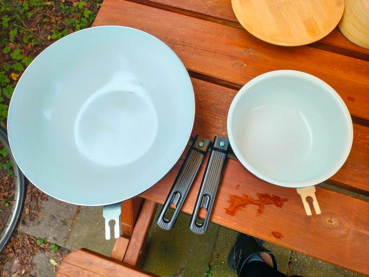 Pannenset camping kampeerspullen lichtgewicht, Caravans en Kamperen, Kampeeraccessoires, Ophalen