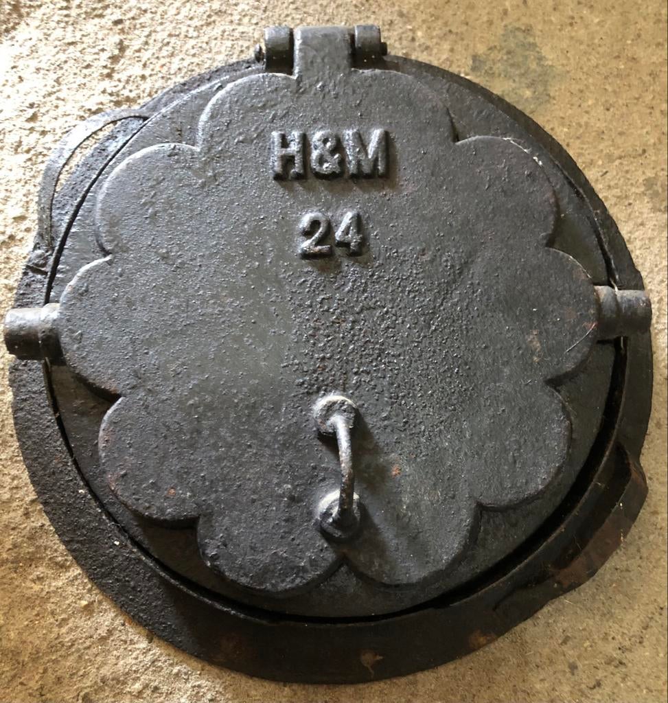 Antiek gietijzeren wafelijzer H&M 24, Antiek en Kunst, Ophalen