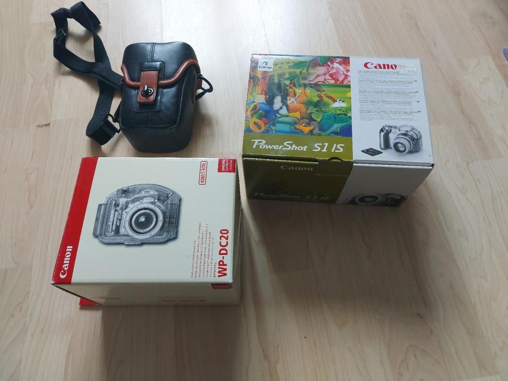 Canon Powershot S1 IS + WP-DC20 + foedraal (compleet), 32 Megapixel, Canon, Compact, Ophalen of Verzenden