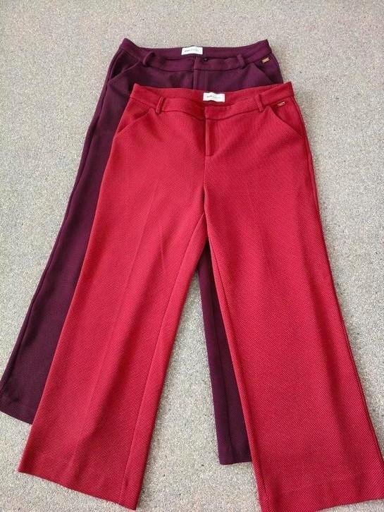 Elegante Piqué Broeken Maat 44 in 4 Kleuren Pom Amsterdam, Kleding | Dames, Broeken en Pantalons, Zo goed als nieuw, Maat 42/44 (L)