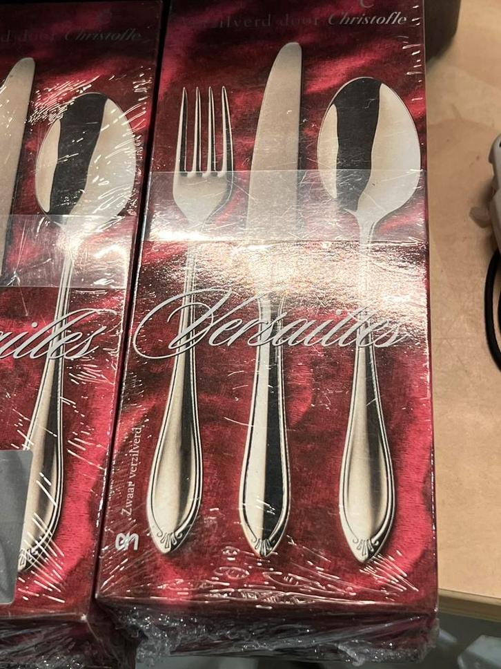 6 couverts christofle versailles dessertbestek (klein bestek, Antiek en Kunst, Antiek | Bestek, Ophalen of Verzenden