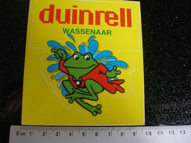 sticker duinrell wassenaar logo kikker waterplas, Verzenden, Zo goed als nieuw, Bedrijf of Vereniging