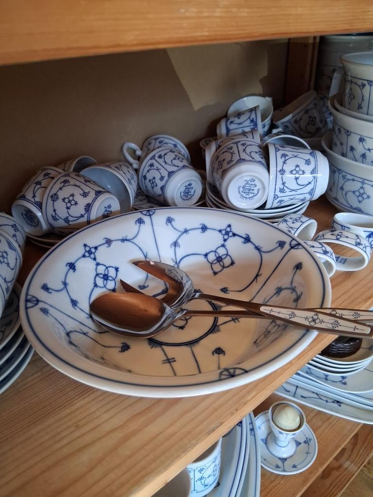 Antieke  slakom blauw saks jager  salade schaal, Ophalen of Verzenden, Nieuw, Overige stijlen, Bord(en)