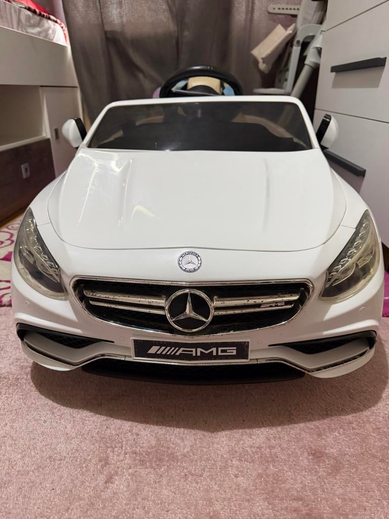 Witte Mercedes-Benz AMG kinderauto, Ophalen of Verzenden, Gebruikt
