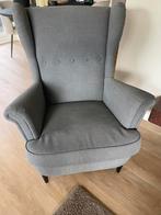 Oorfauteuil Ikea lichtgrijs inclusief hocker, Huis en Inrichting, Fauteuils, Ophalen, Gebruikt, 75 tot 100 cm, 75 tot 100 cm