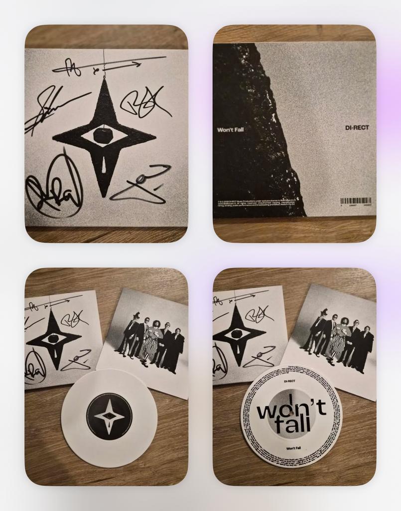 Di-rect gesigneerde 7inch vinyl Won’t fall, Cd's en Dvd's, 7 inch, Single, 2020 tot heden, Ophalen of Verzenden