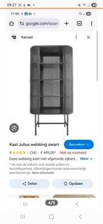 Zwarte kast, webbing kast, Ophalen of Verzenden, 25 tot 50 cm, Minder dan 50 cm, Minder dan 100 cm