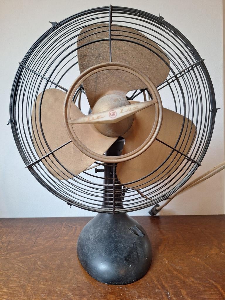 Vintage KDK tafel ventilator, jaren'70, GOED WERKEND, Ophalen, Gebruikt, Tafelventilator