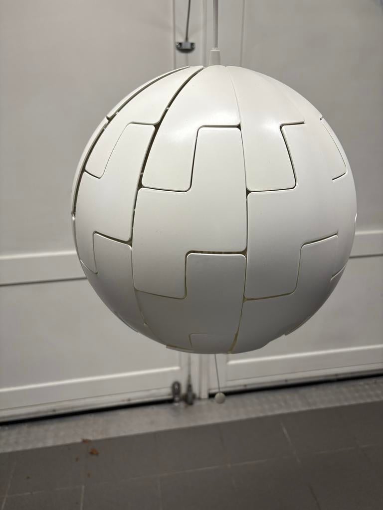 IKEA PS 2014 Hanglamp - Wit, Verstelbaar Design, Ophalen of Verzenden, Zo goed als nieuw, Kunststof, 50 tot 75 cm