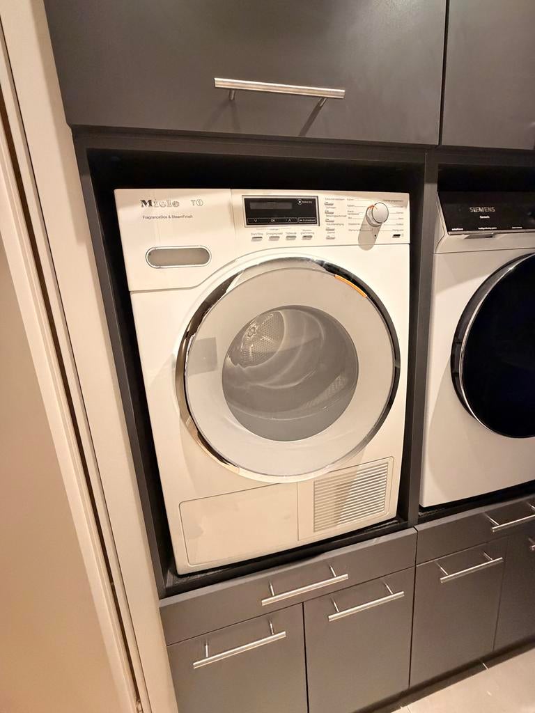 Miele T1 Condensdroger met FragranceDos & SteamFinish, Witgoed en Apparatuur, Wasdrogers, Ophalen, Gebruikt, 8 tot 10 kg, Voorlader