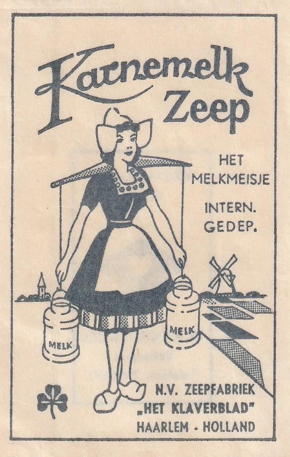 Suikerzakje #1046 : Zeepfabriek Het Klaverblad Haarlem, Verzenden, Nederland