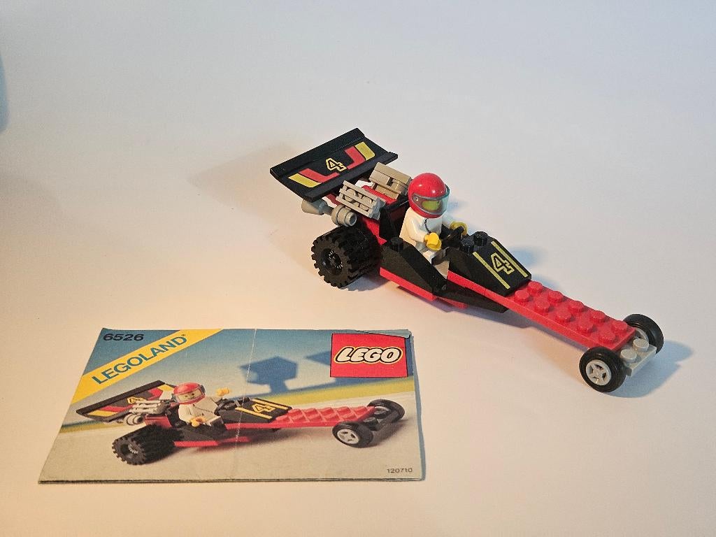 Lego Vintage race auto Red Liner Races 6526, Gebruikt, Lego, Ophalen of Verzenden, Inclusief minifiguren