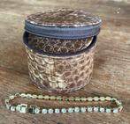 Mooie vintage tennis armband in juwelen doosje, Ophalen of Verzenden