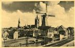 DELFT – Panorama Delft met Molen De Roos 1955 (DV021), Verzamelen, Ophalen of Verzenden, 1940 tot 1960, Ongelopen, Zuid-Holland