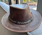 Nieuwe lederen hoed - Scippis Williams - Maat M, Ophalen of Verzenden, Nieuw, 58 cm (L, 7¼ inch) of meer, Hoed
