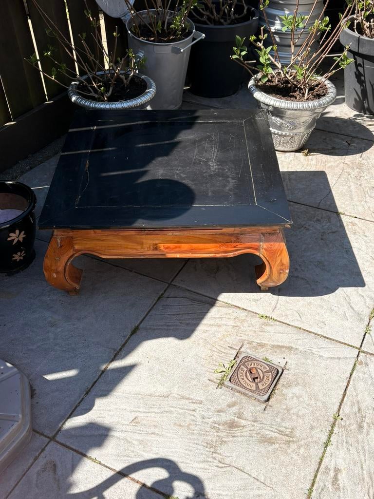 klein opium tafeltje  90 cm gratis, Huis en Inrichting, Gebruikt, Opium, Ophalen of Verzenden, 75 cm of meer