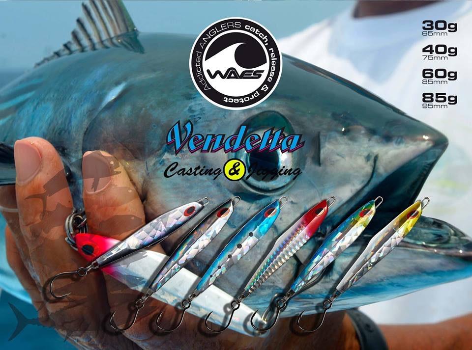 Waves Vendeta Casting Jig, Shore Jigging, spinning 60g, 40g., Ophalen of Verzenden, Nieuw, Overige typen